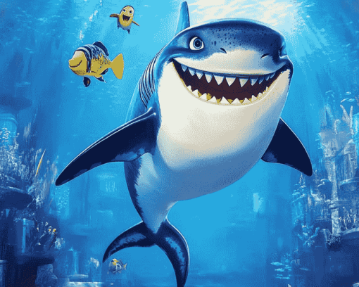 Shark Tale Animation Diamond Painting