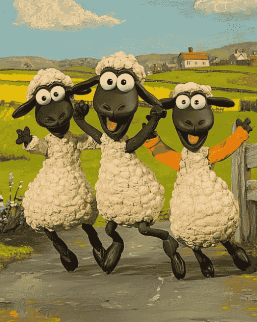 Shaun The Sheep Animation Diamond Painting