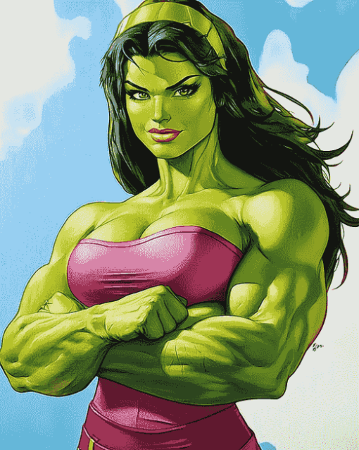 She Hulk Animation Diamond Painting