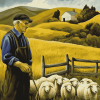 Sheep Farm Landscapes Diamond Painting