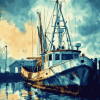 Shrimp Boat Engines Diamond Painting