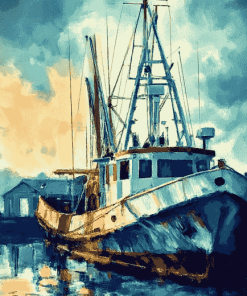 Shrimp Boat Engines Diamond Painting