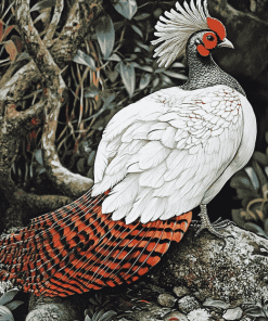 Silver Pheasant Bird Diamond Painting