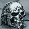 Silver Skull Animation Diamond Painting