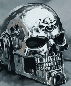 Silver Skull Animation Diamond Painting