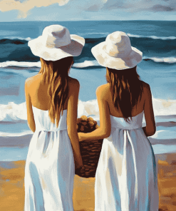 Sisters on Seaside Diamond Painting