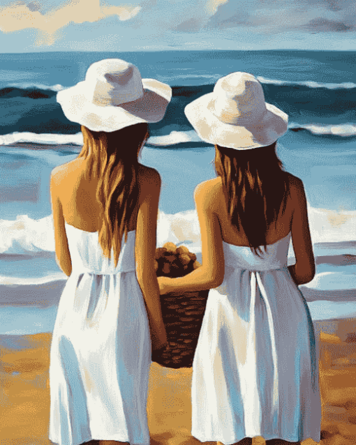 Sisters on Seaside Diamond Painting