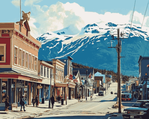 Skagway Alaska Cityscapes Diamond Painting