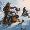 Ski Doo Snowmobiles Adventure Diamond Painting