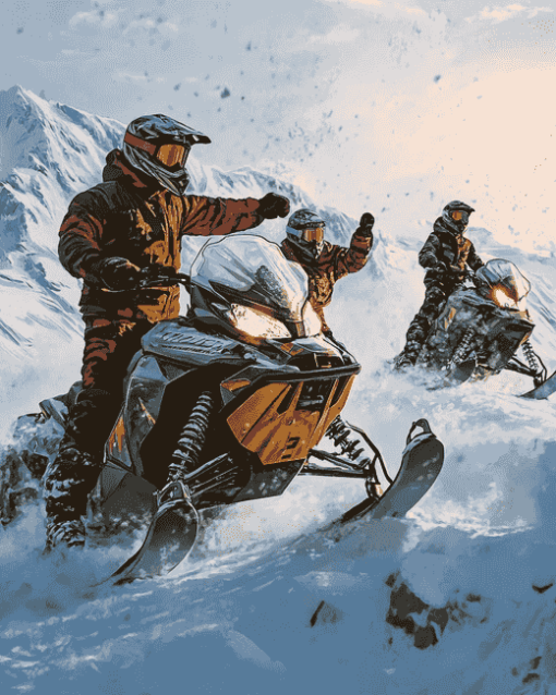 Ski Doo Snowmobiles Adventure Diamond Painting