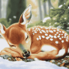 Sleepy Deer Diamond Painting