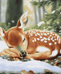 Sleepy Deer Diamond Painting