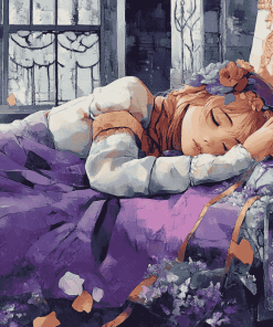 Sleepy Princess Anime Diamond Painting