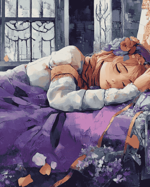 Sleepy Princess Anime Diamond Painting