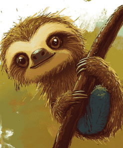 Sloth Cartoon Animation Diamond Painting