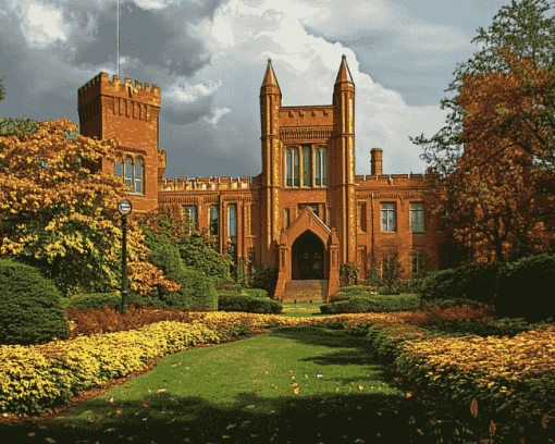 Smithsonian Castle Architectural Diamond Painting