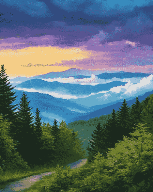 Smoky Mountain Scenes Diamond Painting