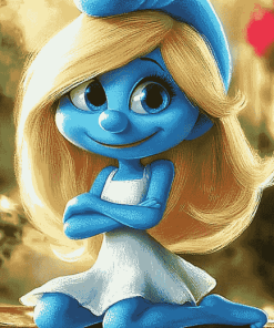 Smurfette Blue Animation Diamond Painting