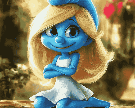 Smurfette Blue Animation Diamond Painting