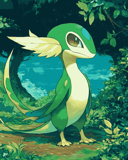 Snivy Anime Magic Diamond Painting