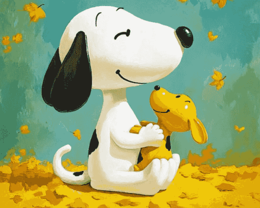 Snoopy and Woodstock Cartoon Diamond Painting