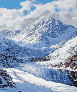 Snowdonia Winter Landscape Diamond Painting