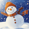 Snowman Cartoon Magic Diamond Painting