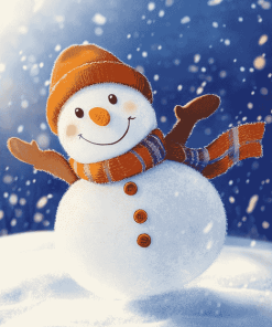 Snowman Cartoon Magic Diamond Painting