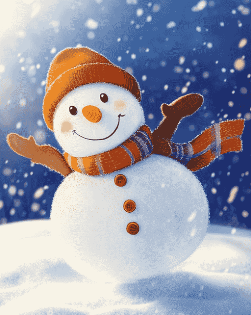 Snowman Cartoon Magic Diamond Painting