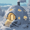 Snowy Igloo Landscapes Diamond Painting