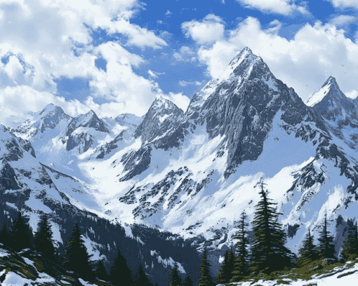 Snowy Mountains National Park Diamond Painting