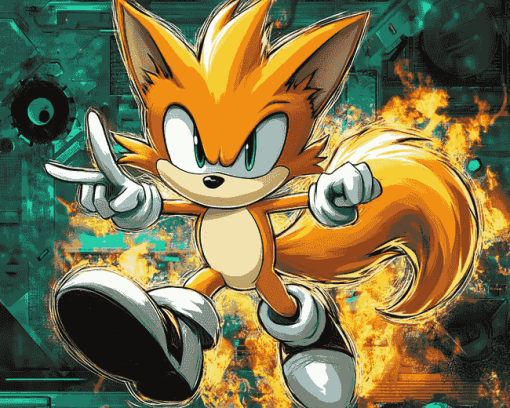 Sonic Miles Tails Prower Animation Diamond Painting