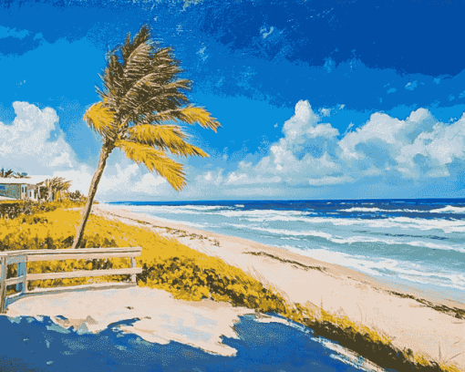 Space Coast Beaches Diamond Painting