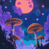 Space Mushroom Fantasy Diamond Painting