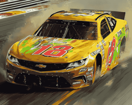 Speedy Kyle Busch Cars Diamond Painting