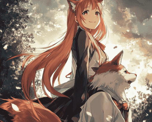 Spice and Wolf Anime Love Diamond Painting