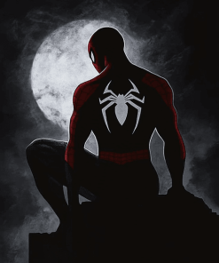 Spider Man Silhouette Superhero Diamond Painting