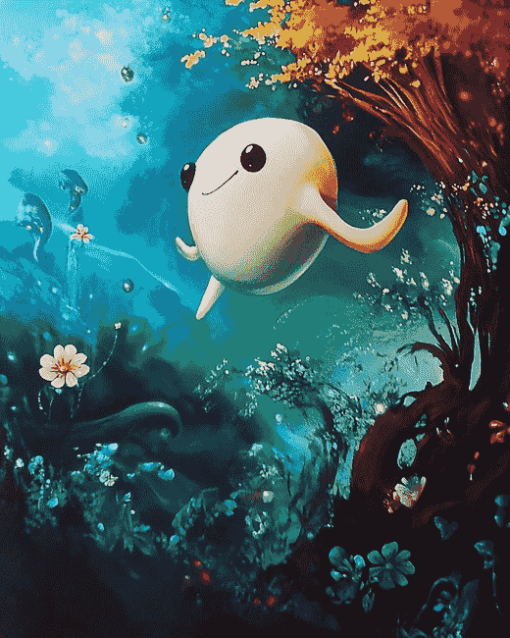 Spirited Kodama Fantasy Diamond Painting