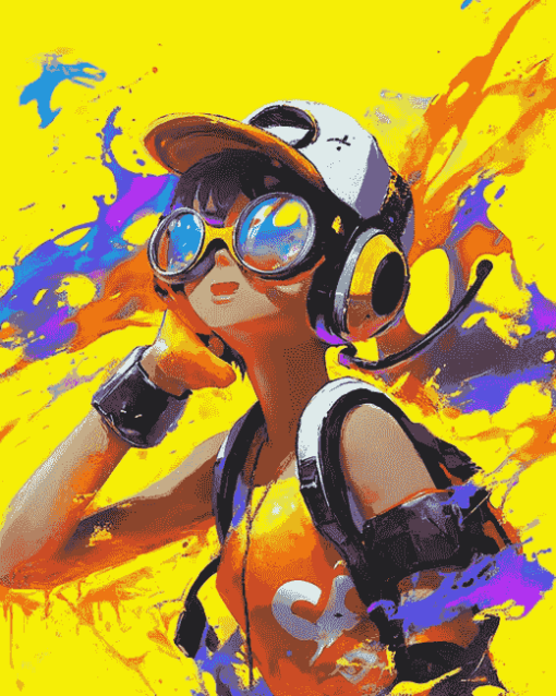 Splat Colorful Animation Diamond Painting