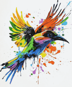 Splatter Birds Diamond Painting