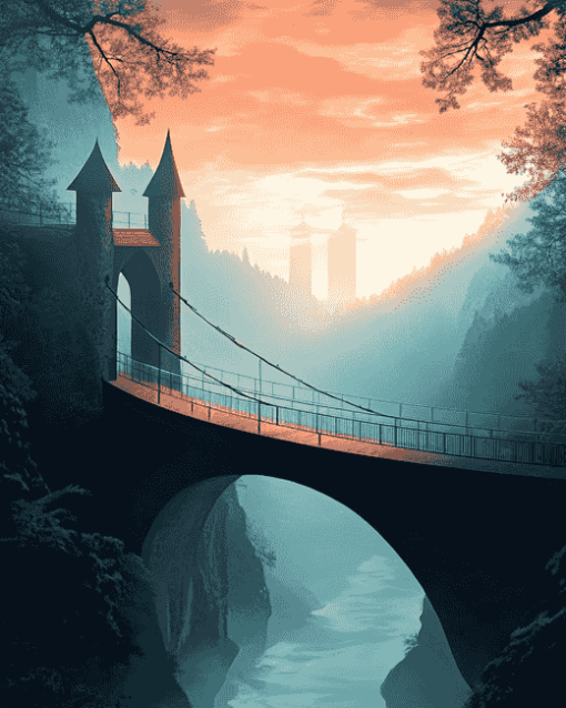 Spreuer Bridge Scenic Diamond Painting