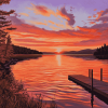 Squam Lake Sunset Diamond Painting