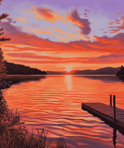 Squam Lake Sunset Diamond Painting