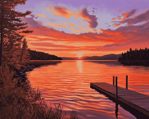 Squam Lake Sunset Diamond Painting