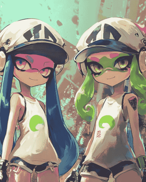 Squid Sisters Animation Diamond Painting