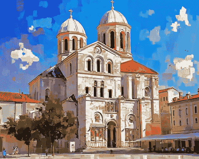 Finalizing St Anastasia Cathedral in Zadar artwork