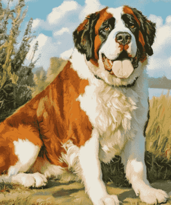 St. Bernard Puppy Diamond Painting