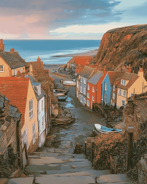 Staithes Sunset Views Diamond Painting