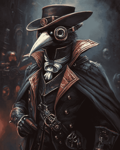 Steampunk Fantasy Plague Doctor Diamond Painting