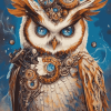 Steampunk Owl Art Diamond Painting